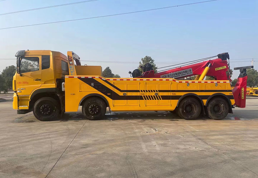 国六东风天龙前四后八一拖一清障车