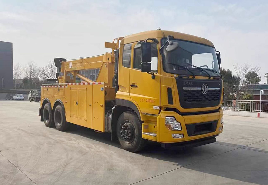 国六东风天龙后双桥拖吊分离清障车 