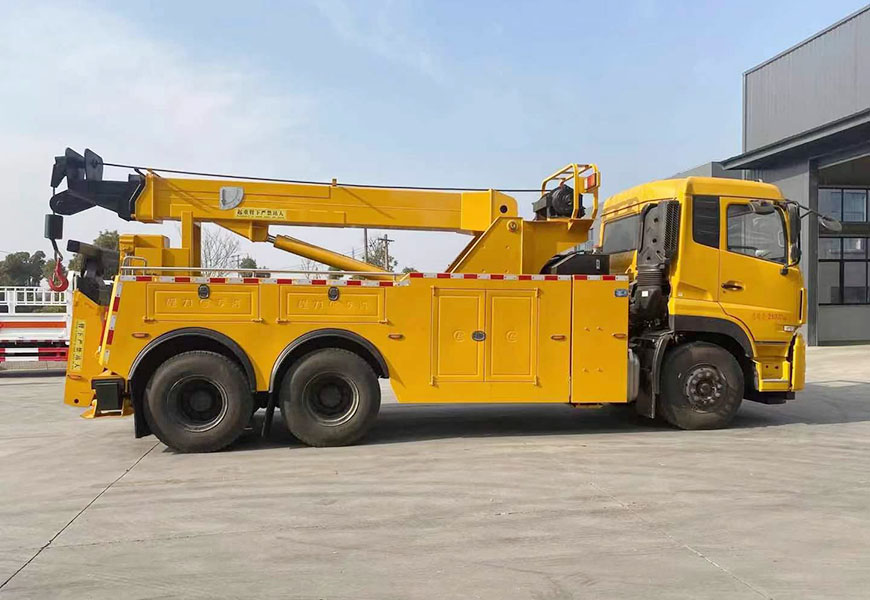 东风天龙后双桥拖吊分离清障车