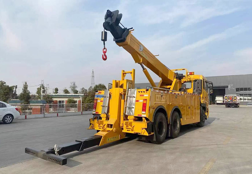 东风天龙后双桥拖吊分离清障车